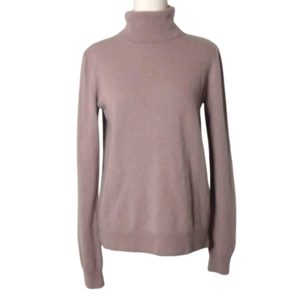 Orvis Dusty Lavender Super Soft 100% Cashmere Turtleneck Sweater Size Medium - Picture 1 of 7